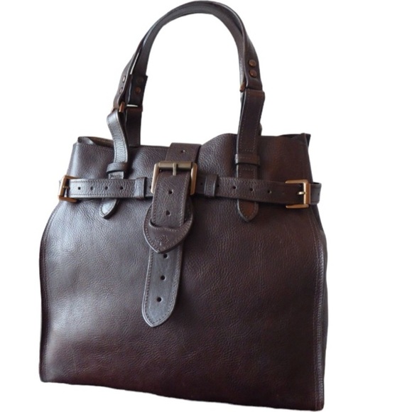 Mulberry | Vintage Elgin Tote in Chocolate Pebbled Leather - Picture 4 of 16